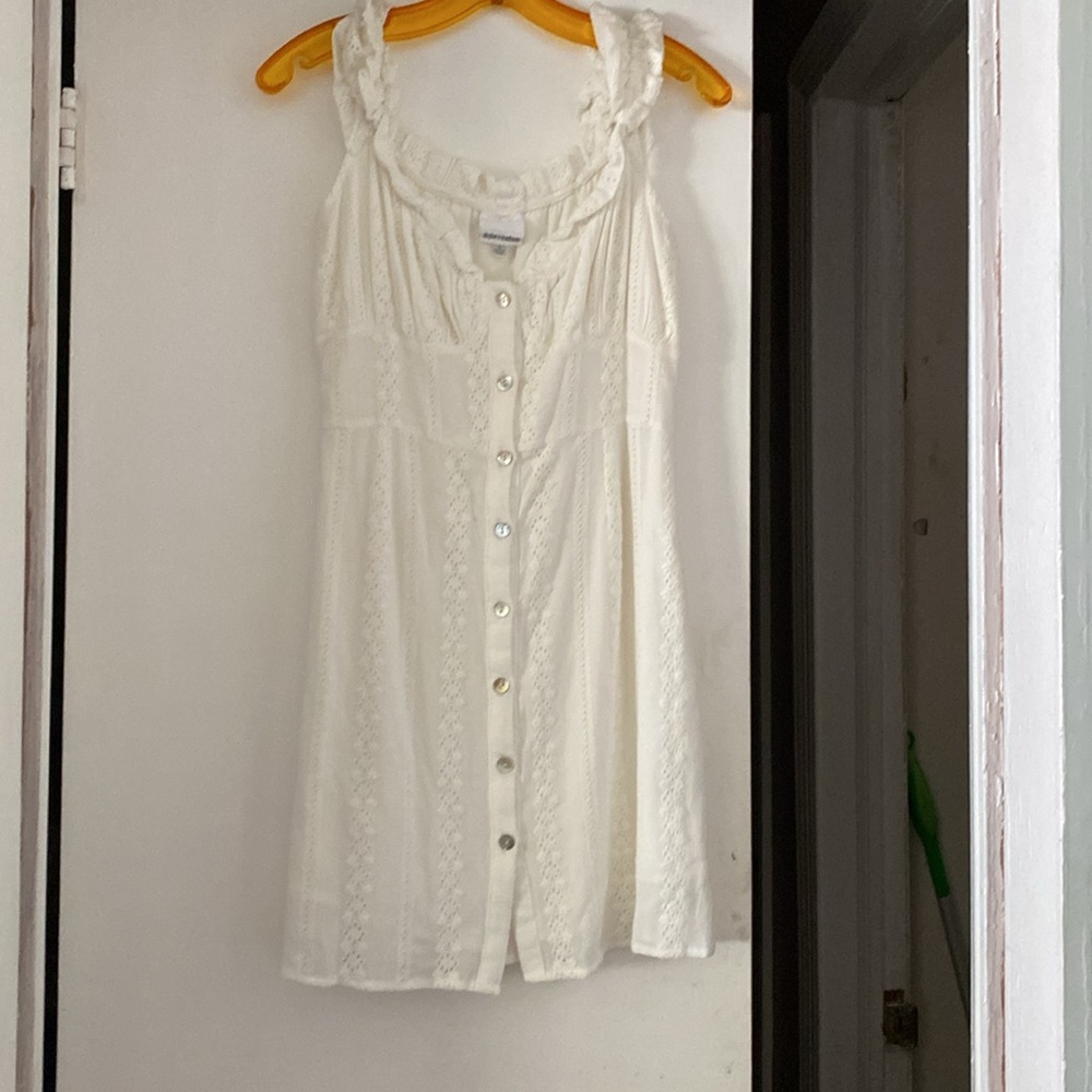 Skylar + Madison White Eyelet Flower Print Dress - Large - NWT